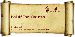 Halász Aminta névjegykártya